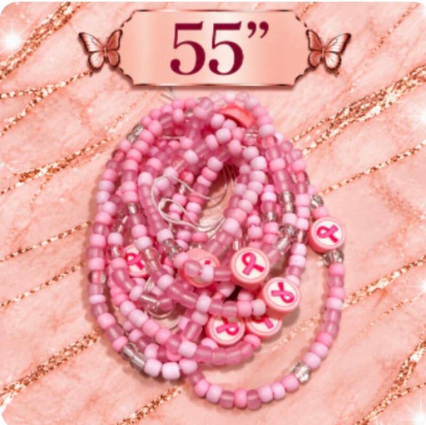 #19 Breast, cancer awareness, pink and Crystal 55 inch