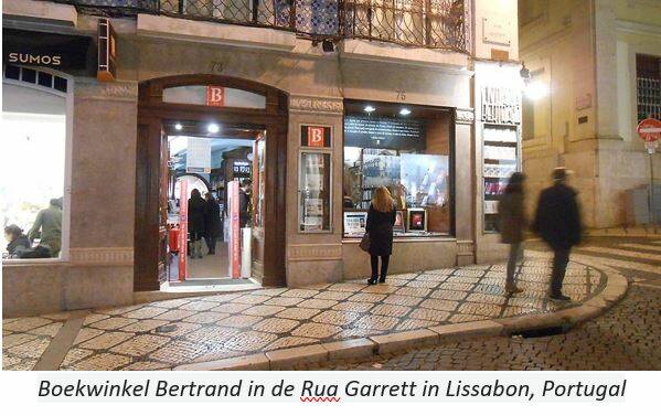 Gevel van de LIvraria Bertrand in Lissabon