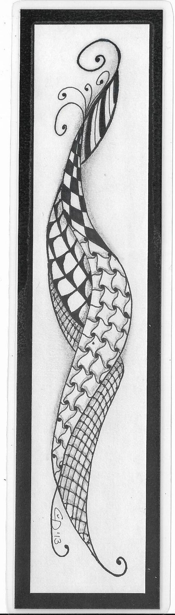 Handgetekende boekenlegger Fantasia