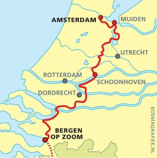 Kaartje van Floris V-pad