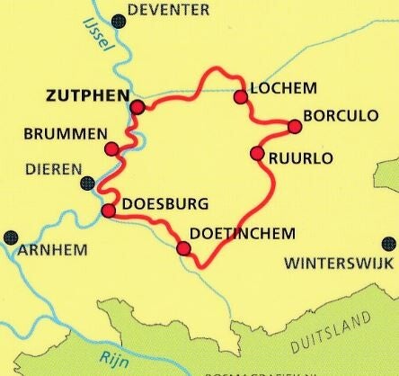 Miniatuurkaartje Streekpad 8 Graafschapspad