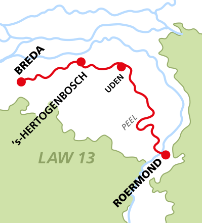 Kaartje van het Hertogenpad