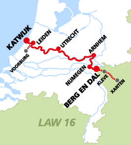 Kaartje van het Romeinse Limespad