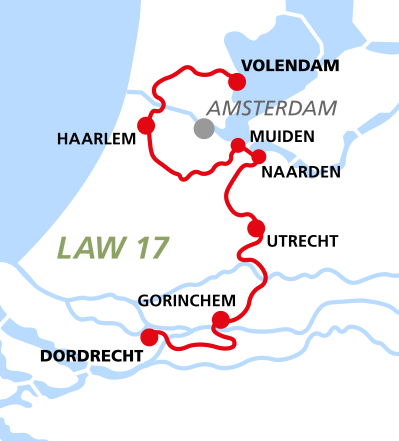 Kaartje van het Waterliniepad