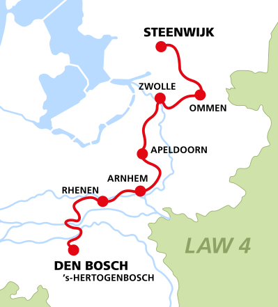 Kaartje van het Maarten van Rossumpad