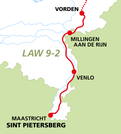 Kaartje van het Pieterpad deel 2