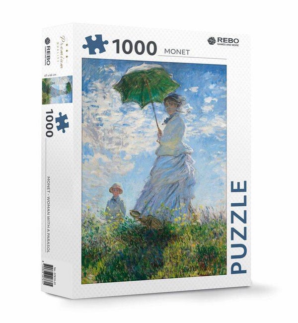 Puzzel Monet - Vrouw met parasol - De Wandeling - 1000 stukjes