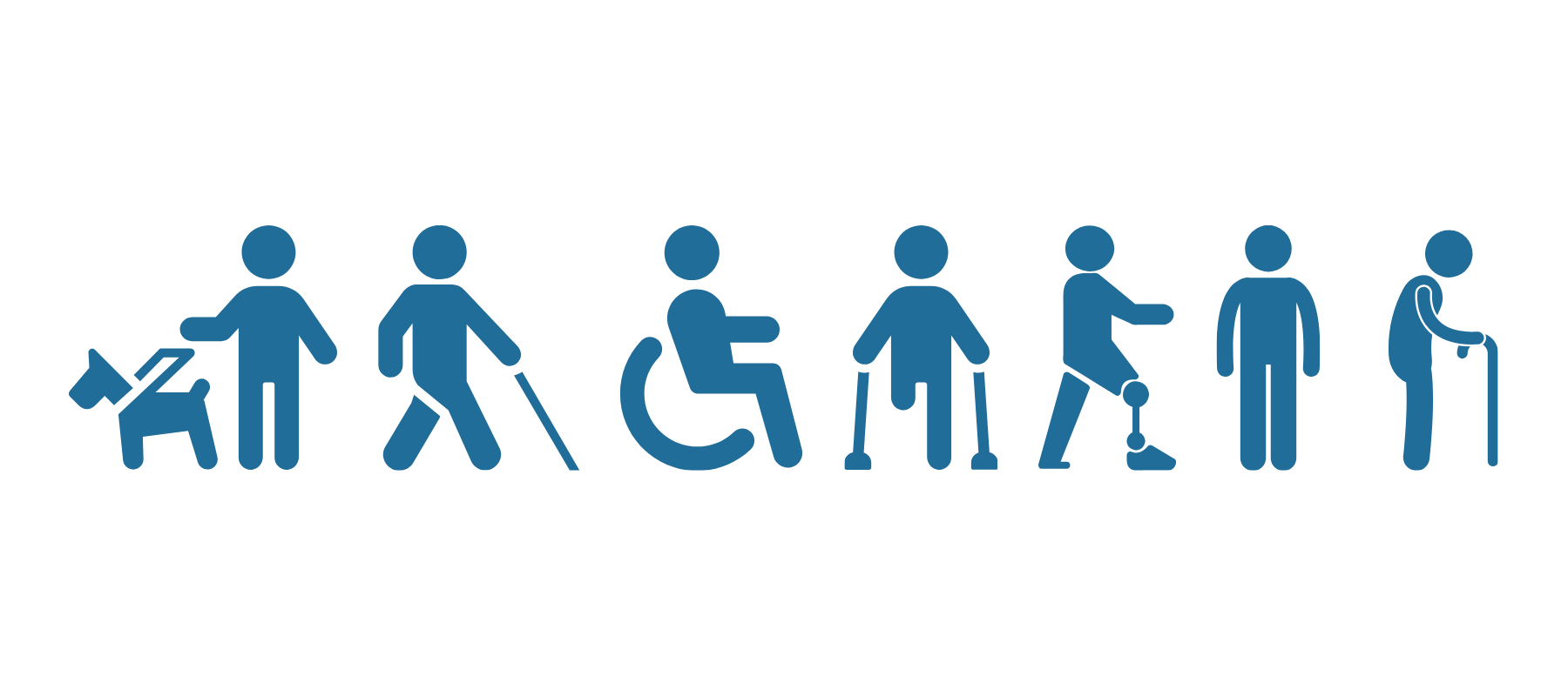 Banner of accessibility icons