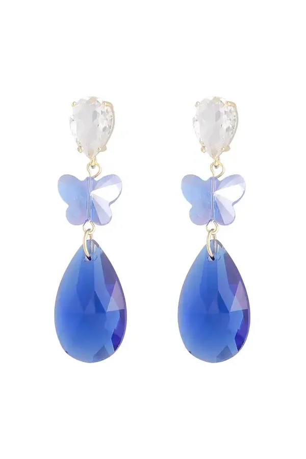 Butterfly Earrings deep blue