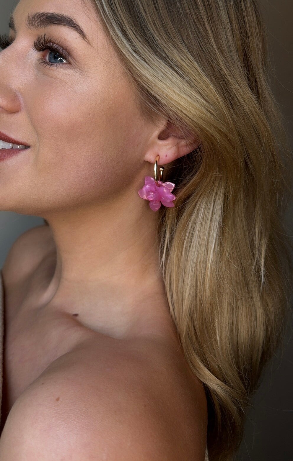 Daisy Earrings pink