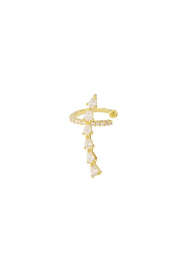 Ear cuff ringetje met steentjes