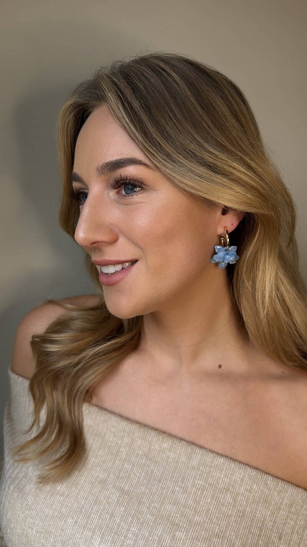 Daisy Earrings blue