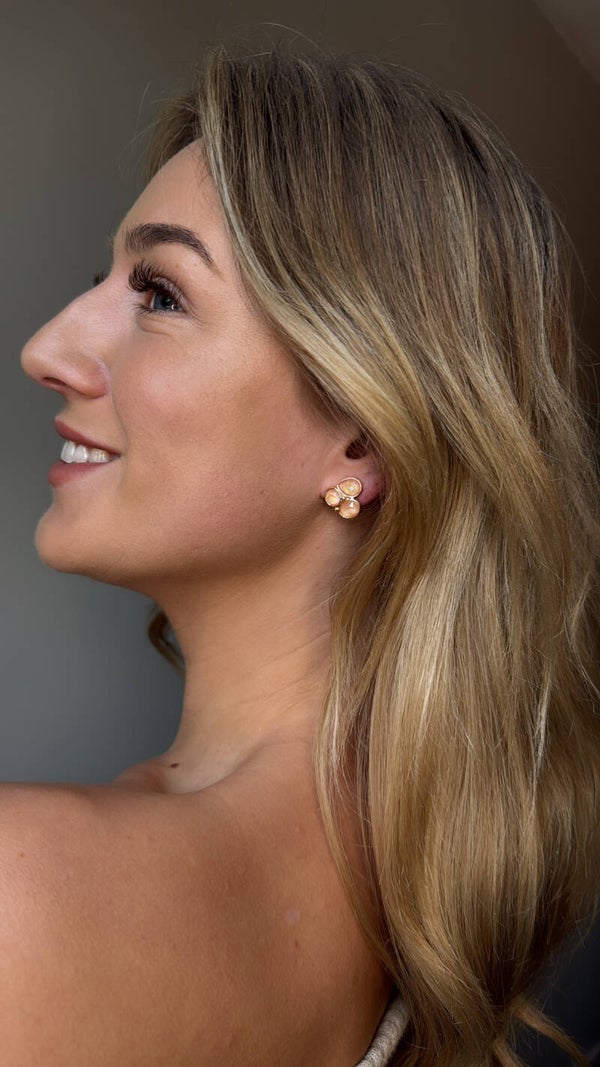 Rose Earrings soft pink