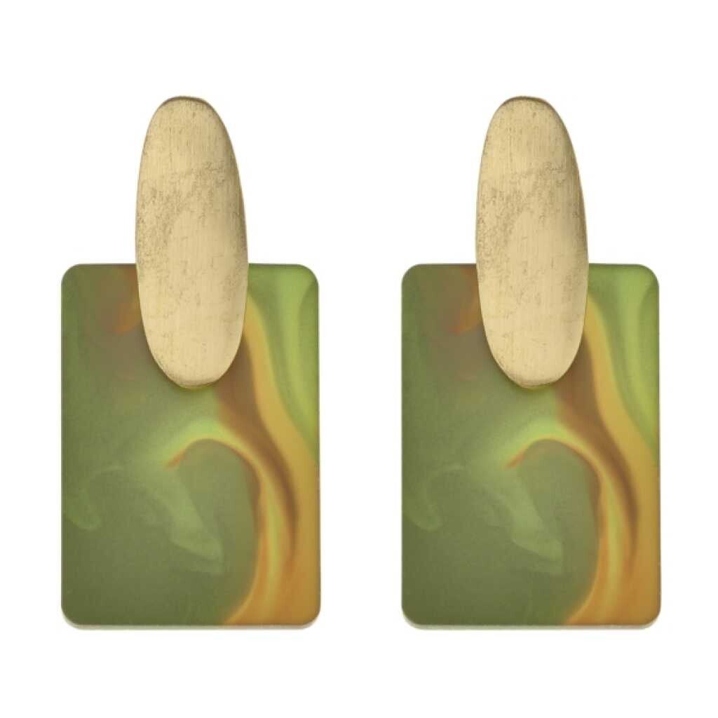 Swirl Earrings green