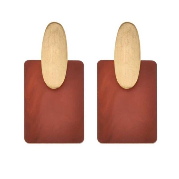 Swirl Earrings red