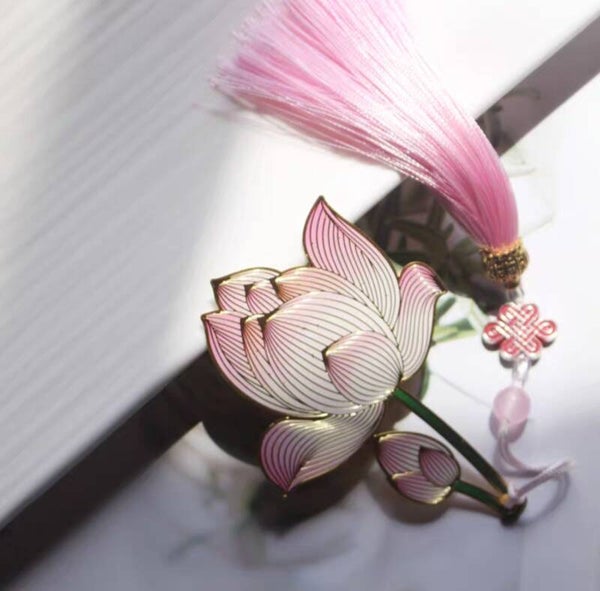 Luxe Gekleurde Metalen Boekenlegger Lotus