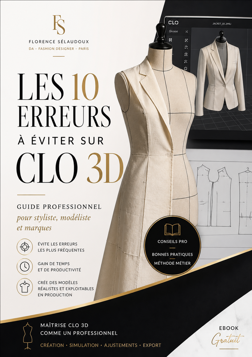 guide CLO 3D gratuit erreurs à éviter modélisme 3D formation CLO 3D création vêtements 3D