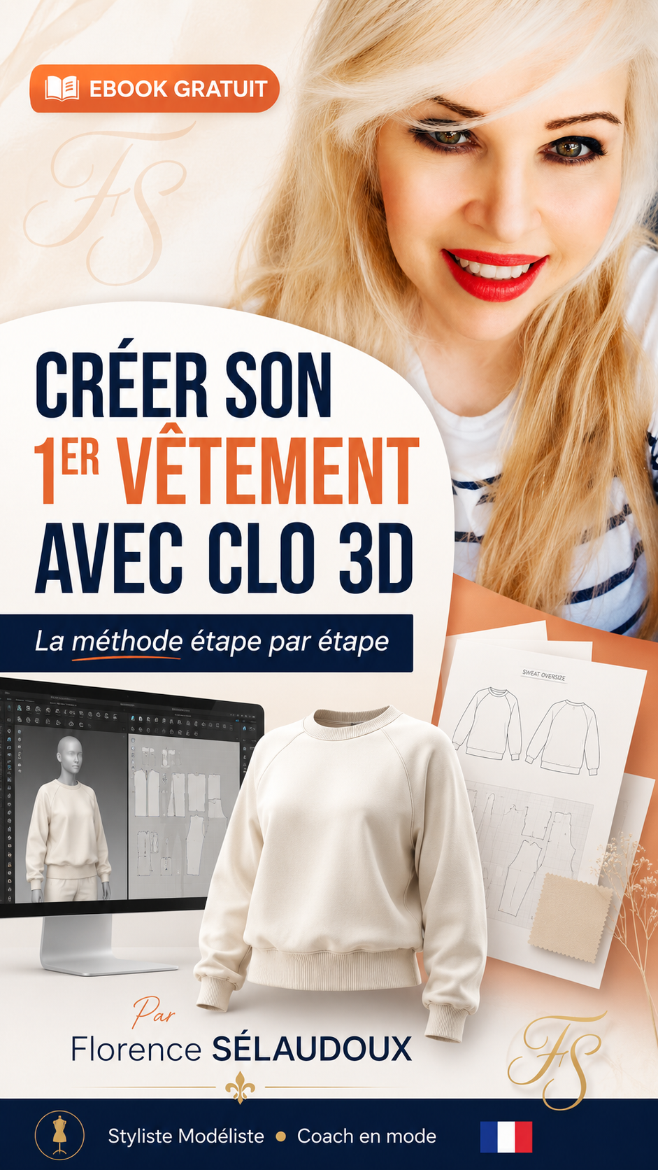 Ebook Gratuit ! Créez son premier vêtement avec CLO 3D par Florence Sélaudoux