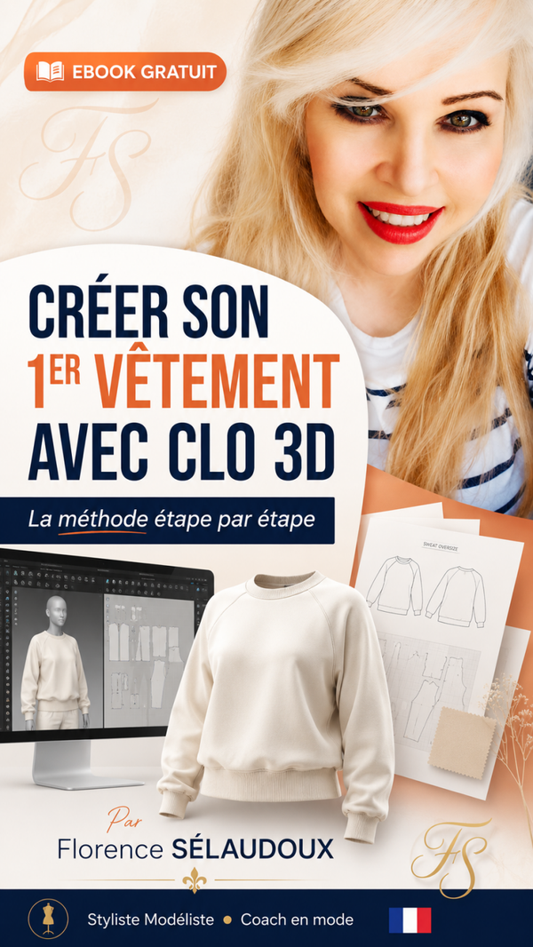 Ebook CLO 3D Offert ! – Créer son 1er vêtement avec CLO 3D – Florence Sélaudoux