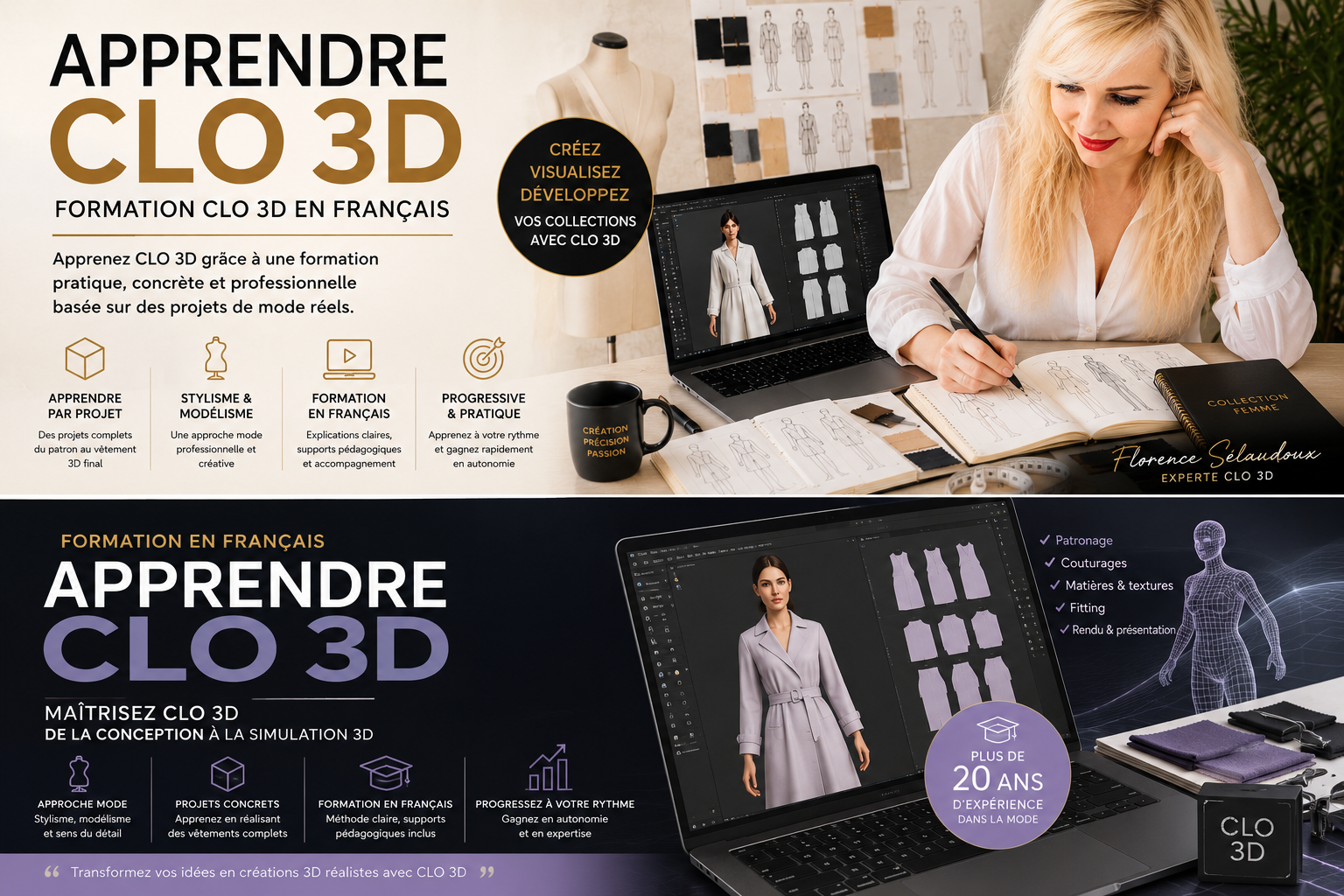 Apprendre CLO 3D Formation sur CLO 3D avec Florence Sélaudoux - DA - Styliste Modéliste 