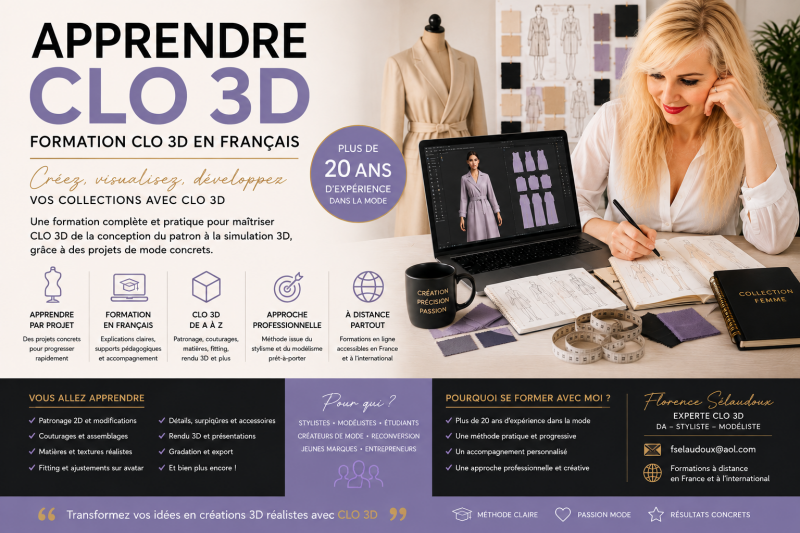 Apprendre CLO 3D avec une Experte DA en Stylisme et Modélisme - Créer des patrons aux bonnes mesures