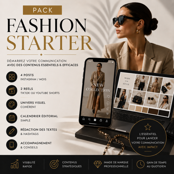 Pack Starter – Communication Digitale Mode & Réseaux Sociaux