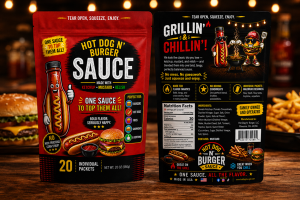 Hot Dog N' Burger Sauce Packets