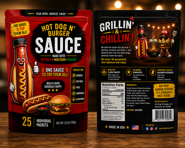 Hot Dog N' Burger Sauce Packets