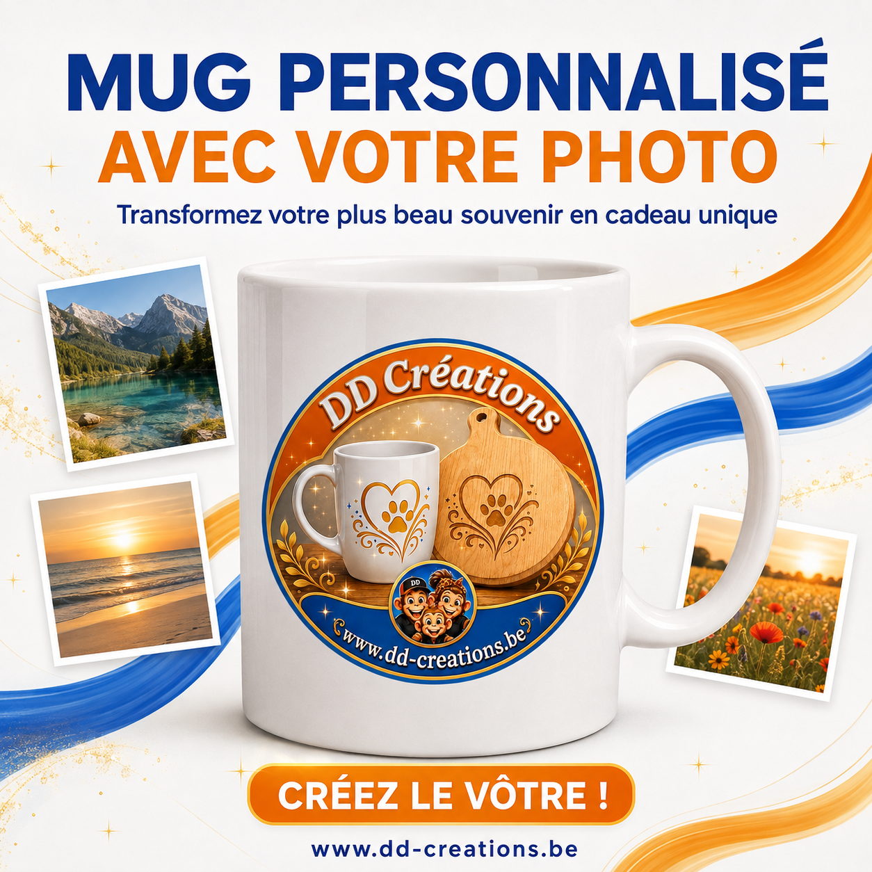 Personnalisez votre mug avec une photo de votre choix ( Mug blanc classique)