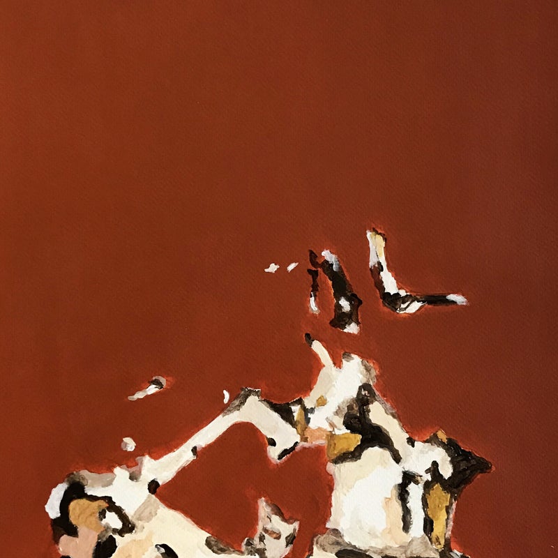 Destruction & Construction XXV 30X40cm Acrylic on paper. Private Collection