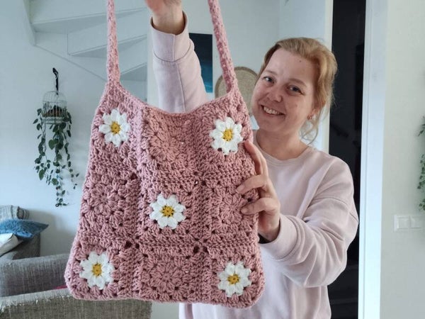Daisy granny tas haakpatroon