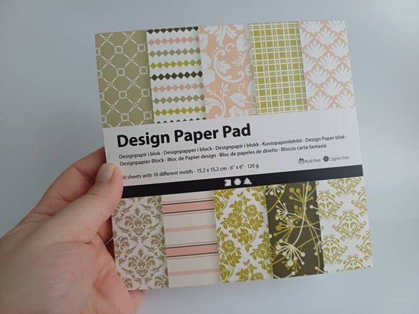 Design papierblok mint groen