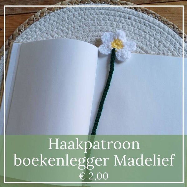 Haak patroon Madelief boekenlegger