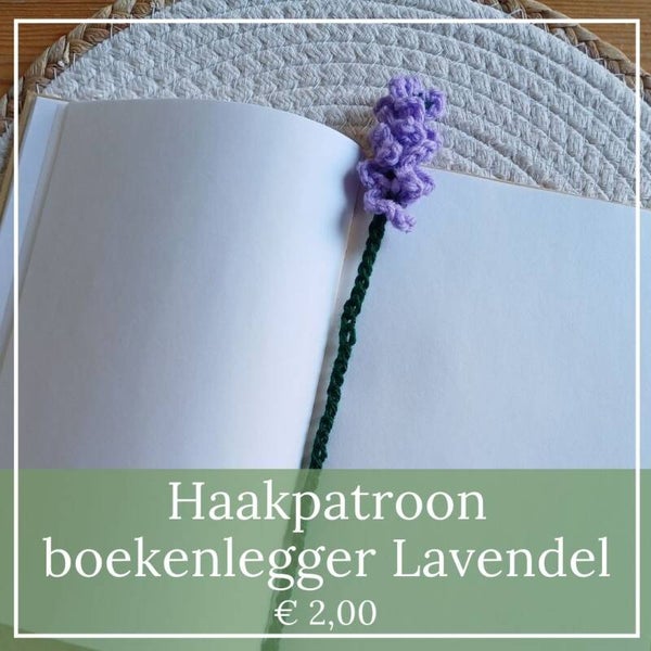 Haak patroon Lavendel boekenlegger