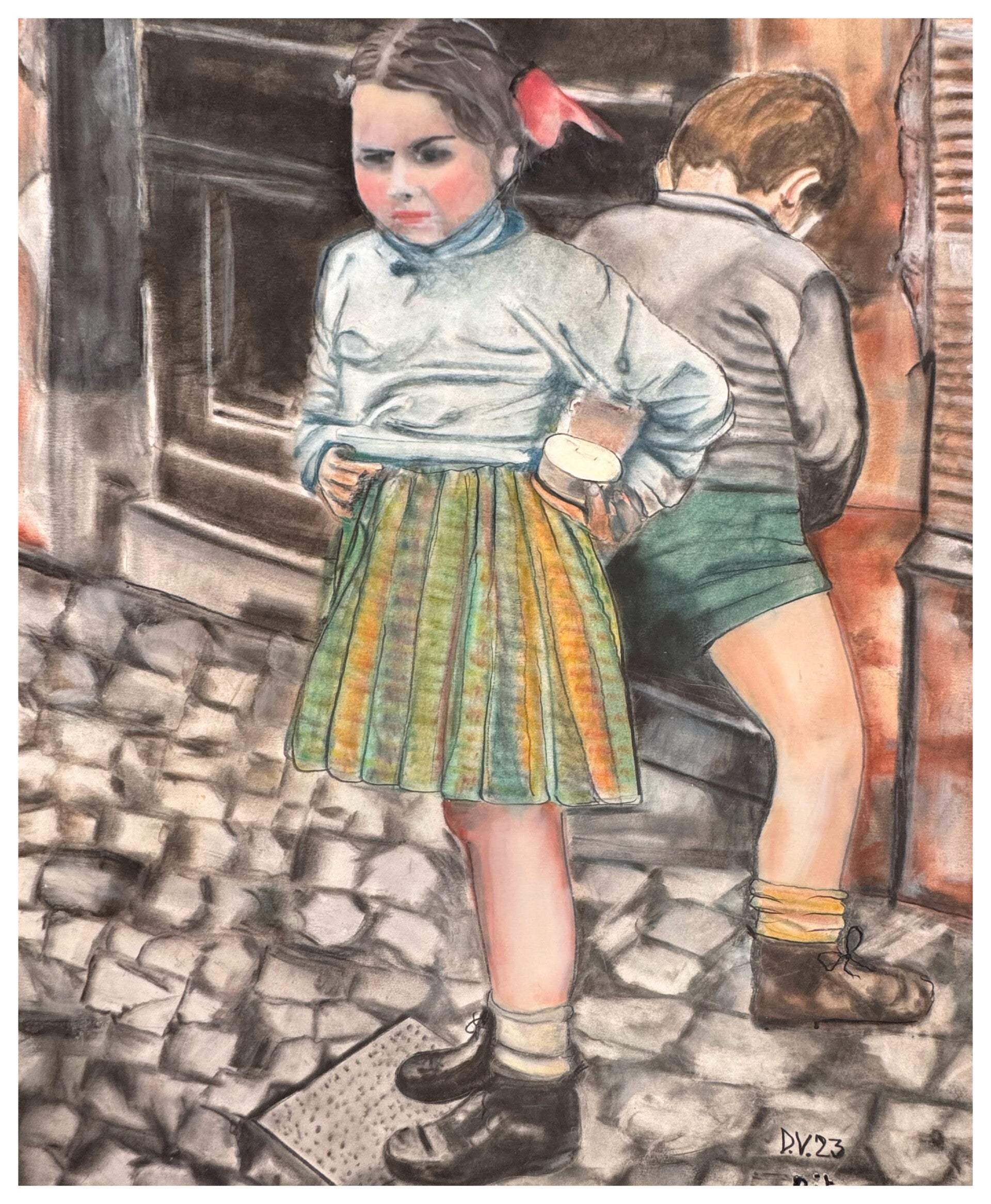 The good old time, My sister covering me wile peeing.