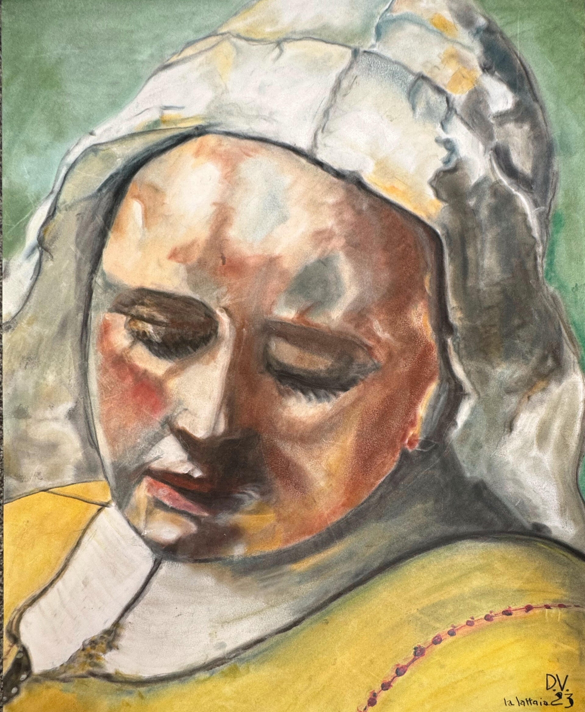 Portrait of Vermeer's milkmade.