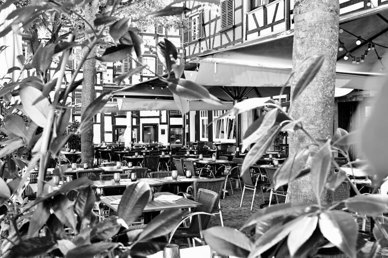 Half-timbered terras in Europa – vakwerkhuizen en buitenzitjes