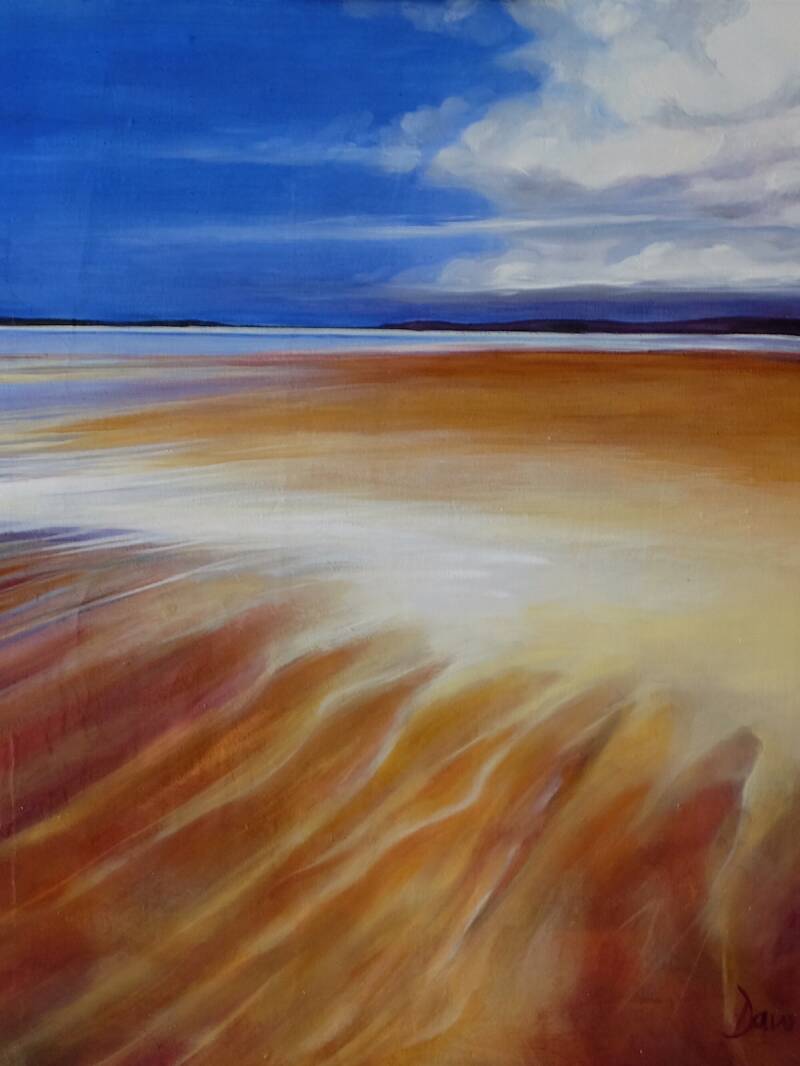 Between the Tides - Oil on canvas 60x60cm - Private collection UK