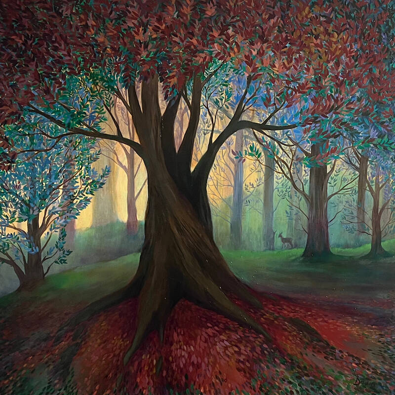 Autumnal Spirits - Oil on canvas 80x80cm