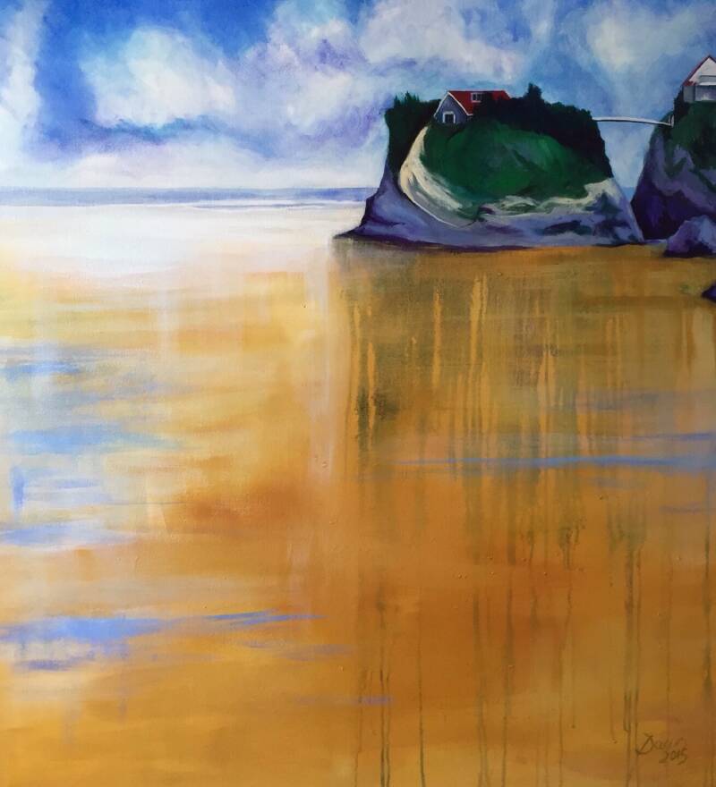 The House in the Sea - Oil on canvas 36x34in - Private collection USA