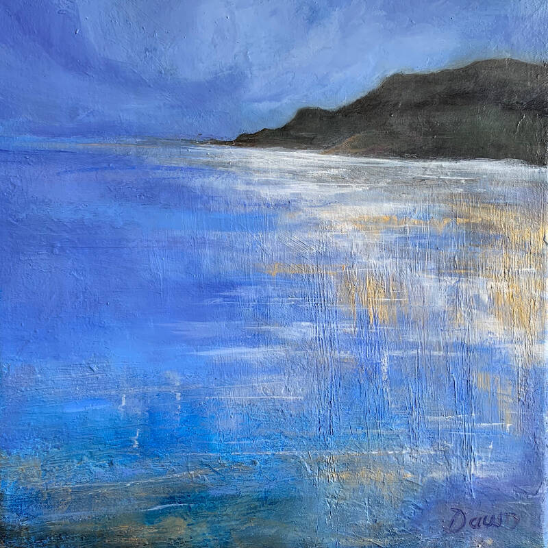Glittering Shoreline - Oil on canvas 30x30cm