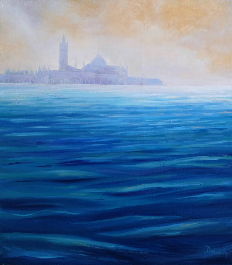 In the Tides Still Left - Oil on canvas 26x24in - Private collection UK
