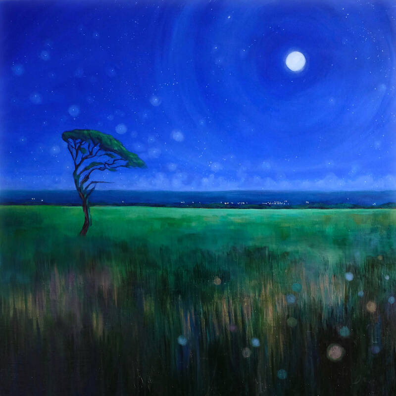 One More Moondance - Oil on canvas 80x80cm