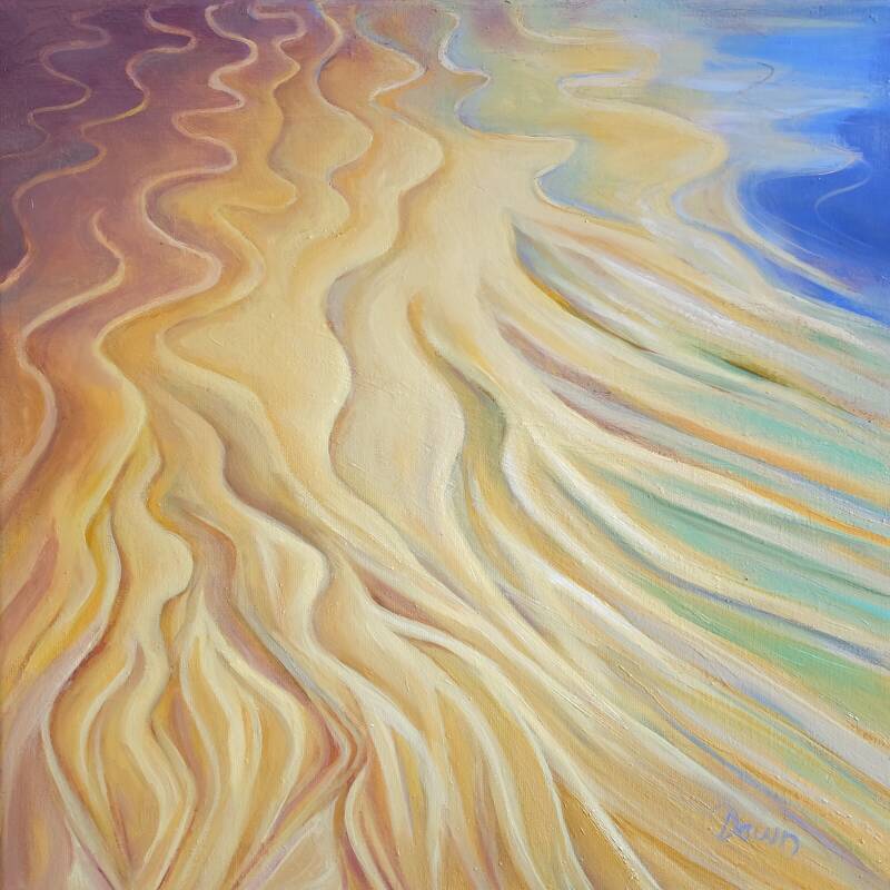 The Colours in the Sand - Oil on canvas 16x16”