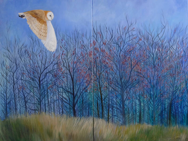 The Peace of Wild Things - Diptych Oil on canvas 120x97cm Private collection UK