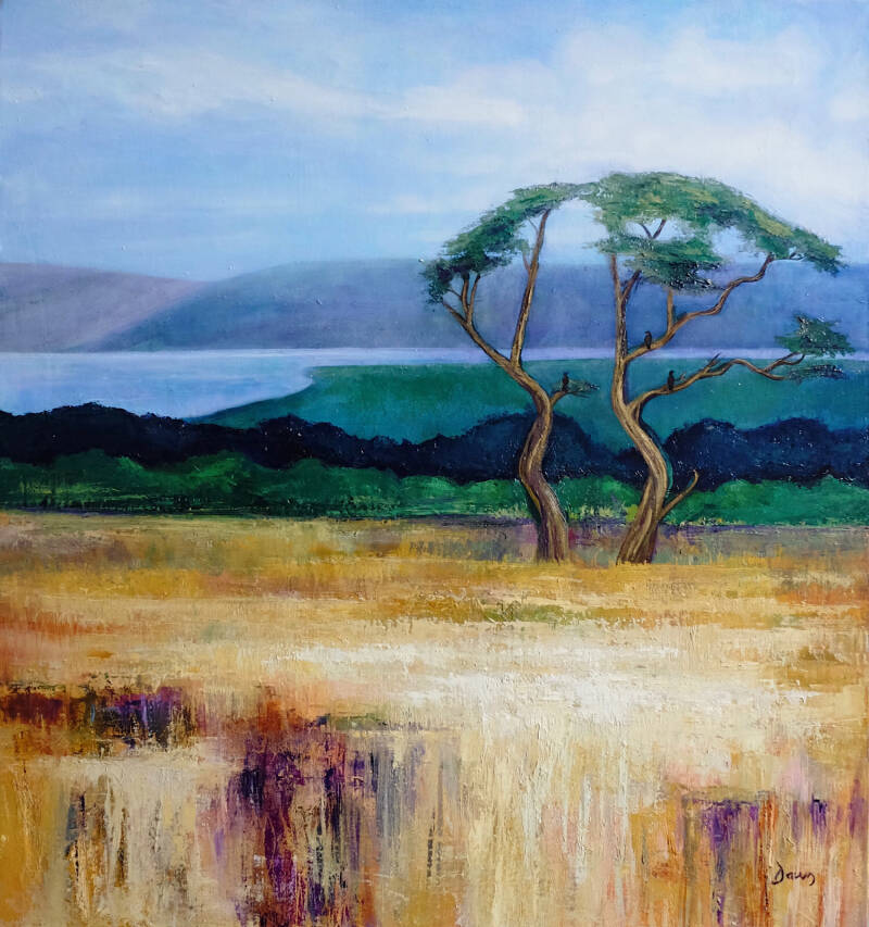 Three Ravens - Oil on canvas 28x26in - Private collection UK