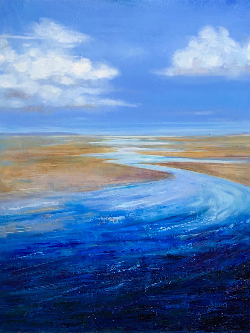 Tidal Blues - Oil on canvas 77x66cm