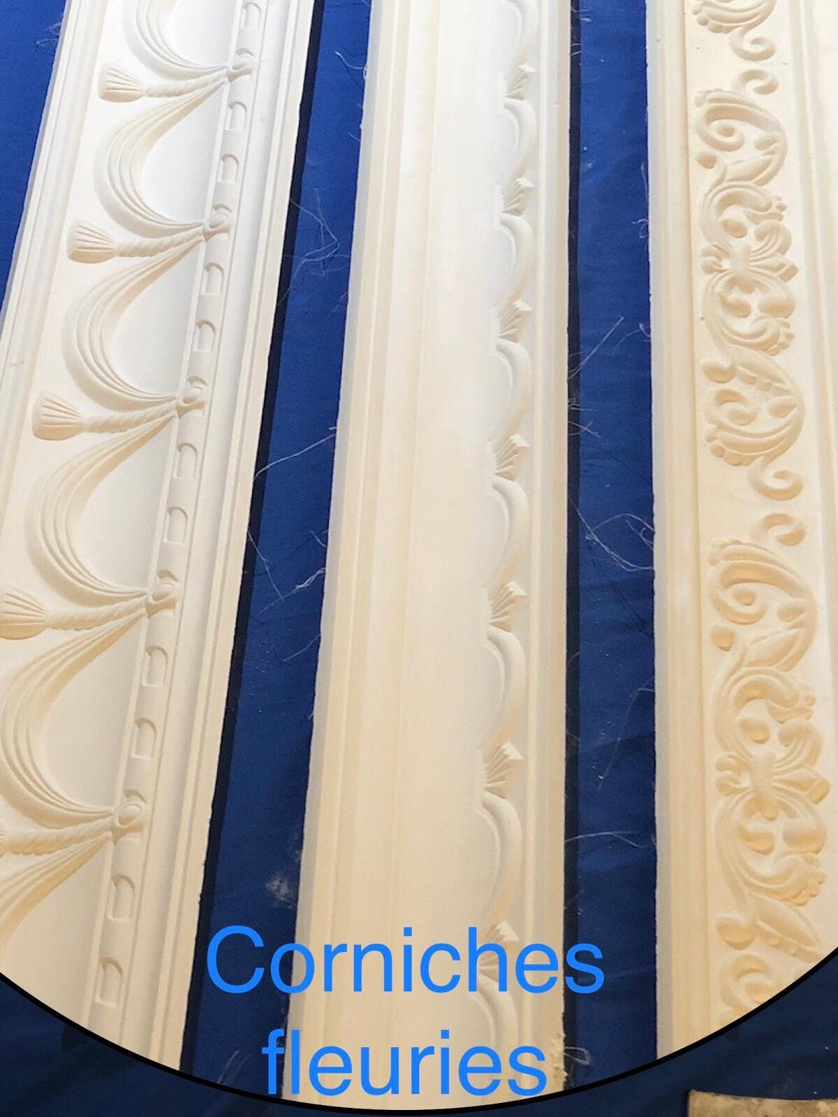 Corniche en Staff Traditionnel - gamme ornementée & fleurie (15 cm)