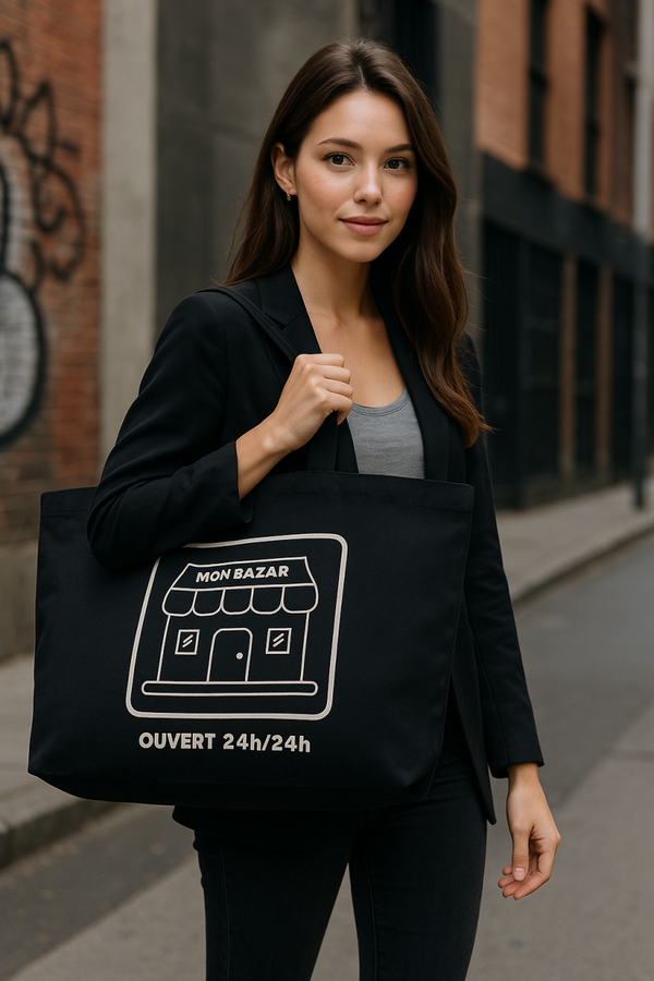 TOTE BAG MON BAZAR KAKI