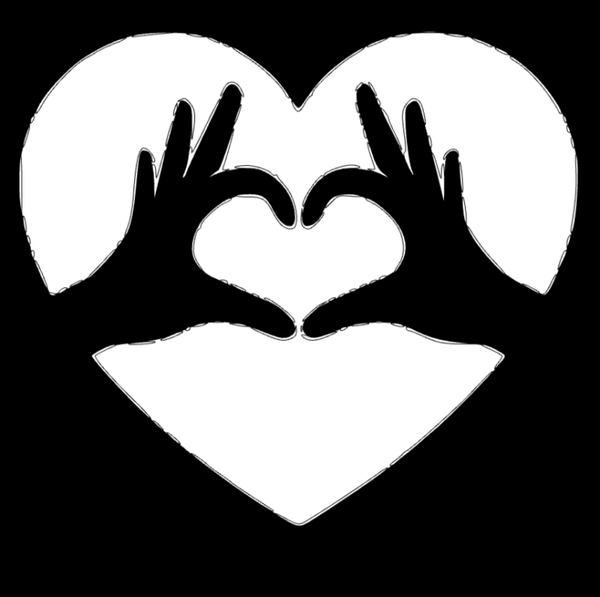 COEUR MAIN BLANC